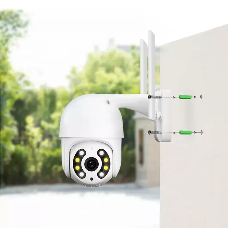 4MP Full Color Home Security Camera 360 Degree Wide Angle with Night Vision Spotlight and Human Auto Tracking for Outdoor Use