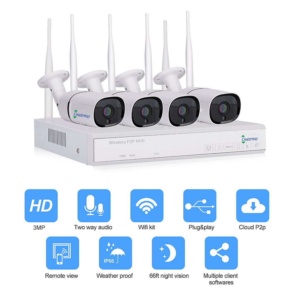 Buy best CCTV Camera 4CH Kit de cameras deseguridad Home Surveillance Camera System Wireless from China Suppliers
