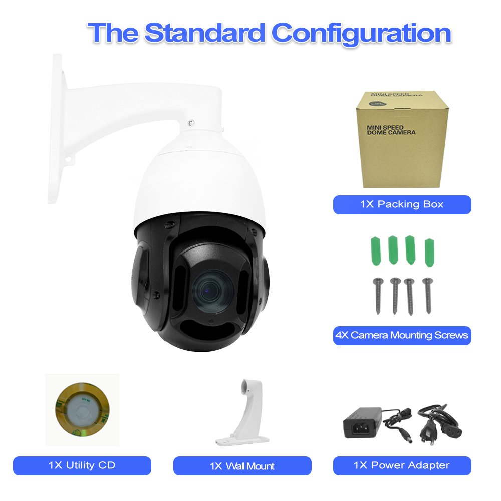 4.5 Inch Sony IMX335 High Speed People Track Ptz Dome Zoom Security Camera System 500 Meters CCTV Camera