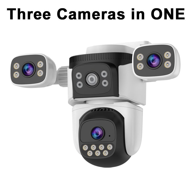 3K 6MP 360 Degree Panoramic Waterproof Outdoor Video Ptz Wireless Surveillance IP Security CCTV Outside Night Vision Wifi Camera