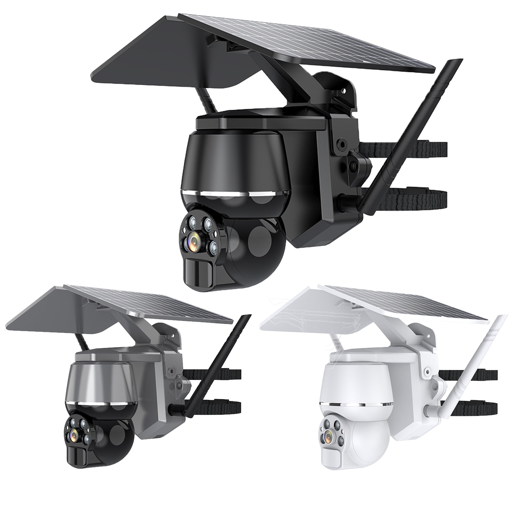 Newest 3MP Ptz Solar Camera Solar Cctv 4g Wifi Camera for Outdoor and Home H.265 Wireless Auto Tracking Solar Camera 4k