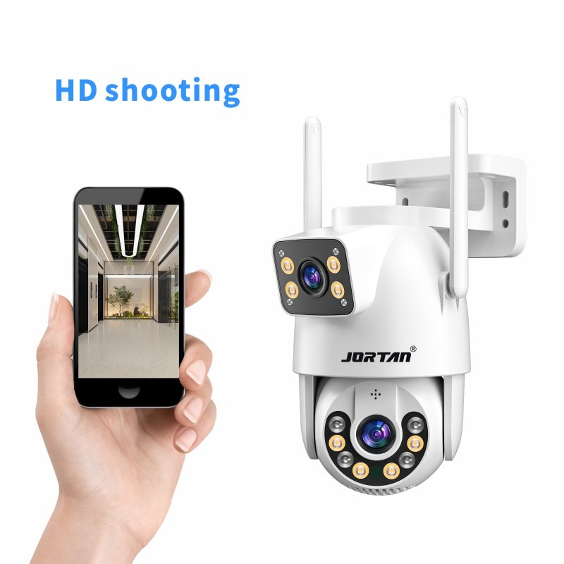 Jortan Outdoor 6mp Dual Lens Wireless Cctv Camera Security Surveillance Systems Connected To Mobile Phone Wifi Card Ptz Camera