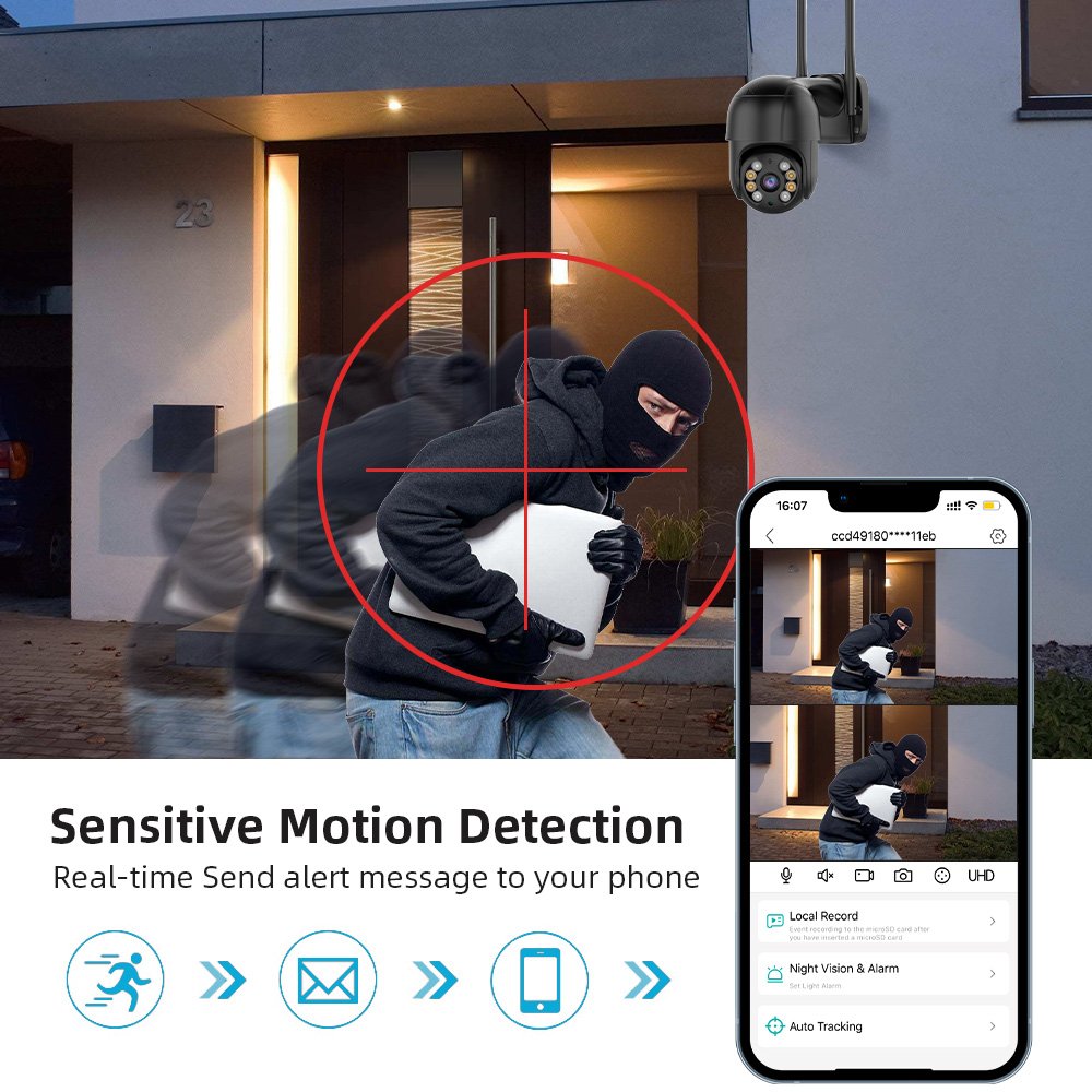 4CH 8CH Wi-Fi Security Camera System NVR Kit Night Vision 3MP 4MP Wireless PTZ Two-Way Audio Outdoor Surveillance CCTV Camera