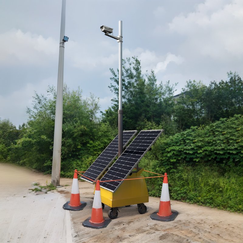 Solar Generator for Camper Trailer Mobile Surveillance Trailer Integrated System Compact and Mobile Surveillance Trailer