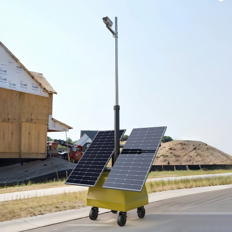 Solar Generator for Camper Trailer Mobile Surveillance Trailer Integrated System Compact and Mobile Surveillance Trailer