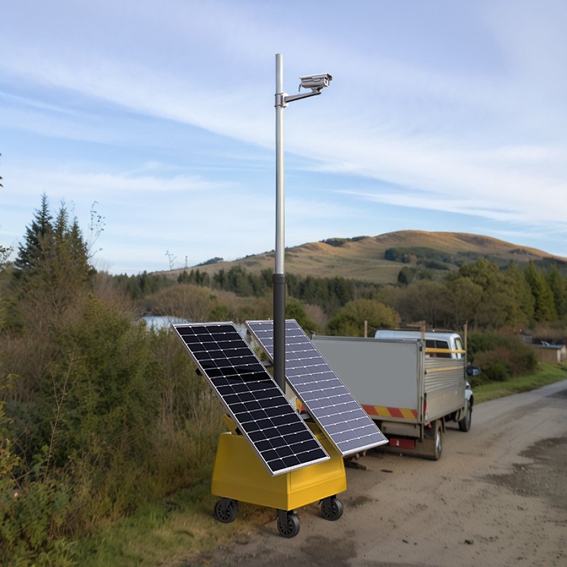 Solar Generator for Camper Trailer Mobile Surveillance Trailer Integrated System Compact and Mobile Surveillance Trailer