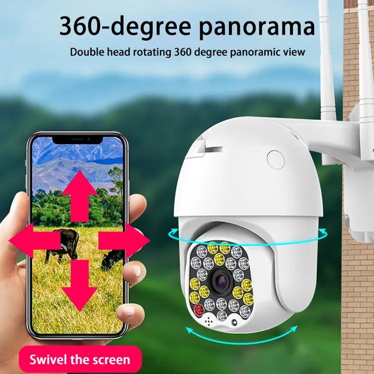 24 Hours Loop Recording Solar Powered Surveillance System 4G Surveillance Gun Dome Camera Solar Wireless Camera Wifi