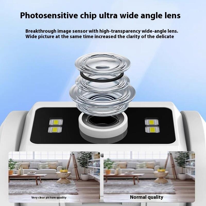 Indoor house hold smart camera with screen 360 degree WiFi camera mobile phone two-way video call network monitoring system
