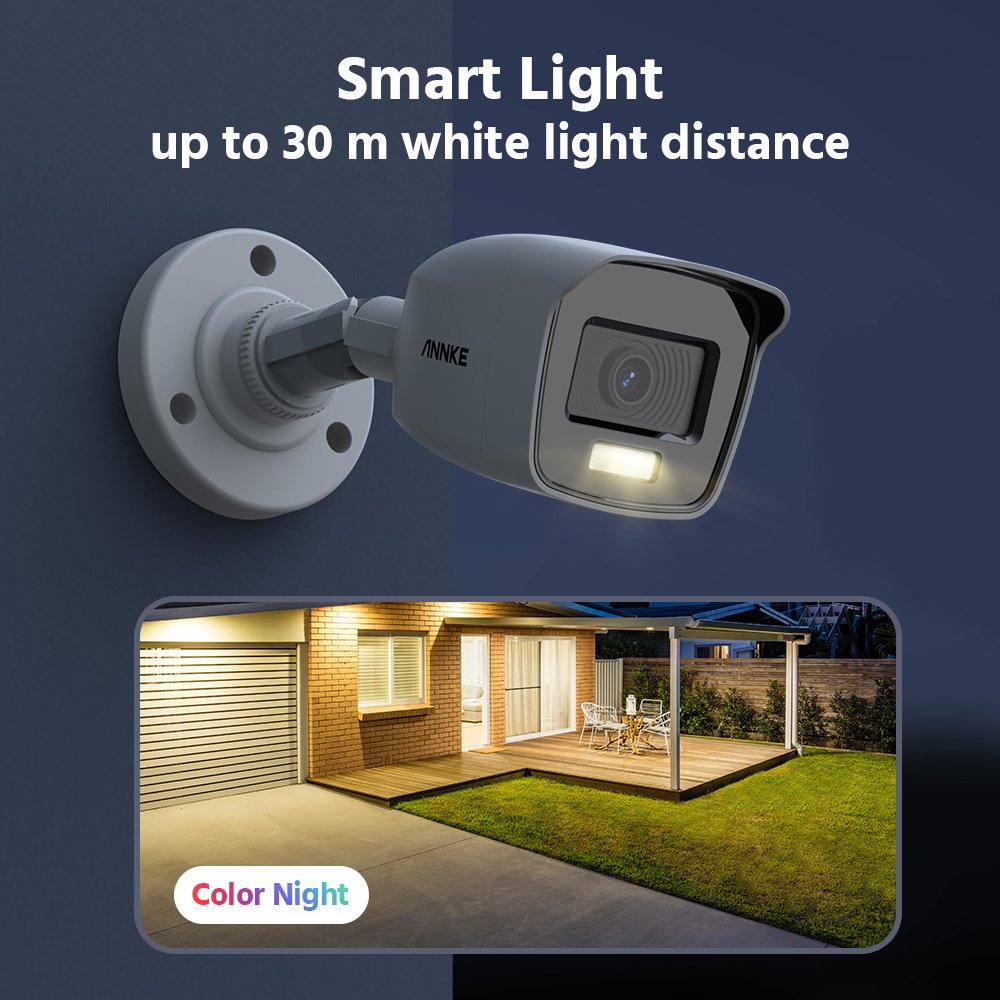 ANNKE 2MP 2.8mm Wide Angle TVI Bullet CCTV Camera Surve illance system with Full Color Night Vision