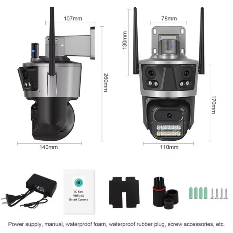 Rscamtom HD Wifi Camera for Smart Home Home Security Camera with Color Night Vision for Security System