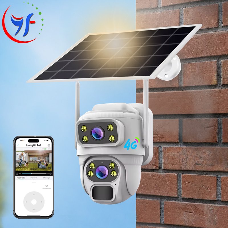 2024 Hot Sale CCTV 2.4G Wifi Network Security Network System Camera V380 Wireless Outdoor solar Camera