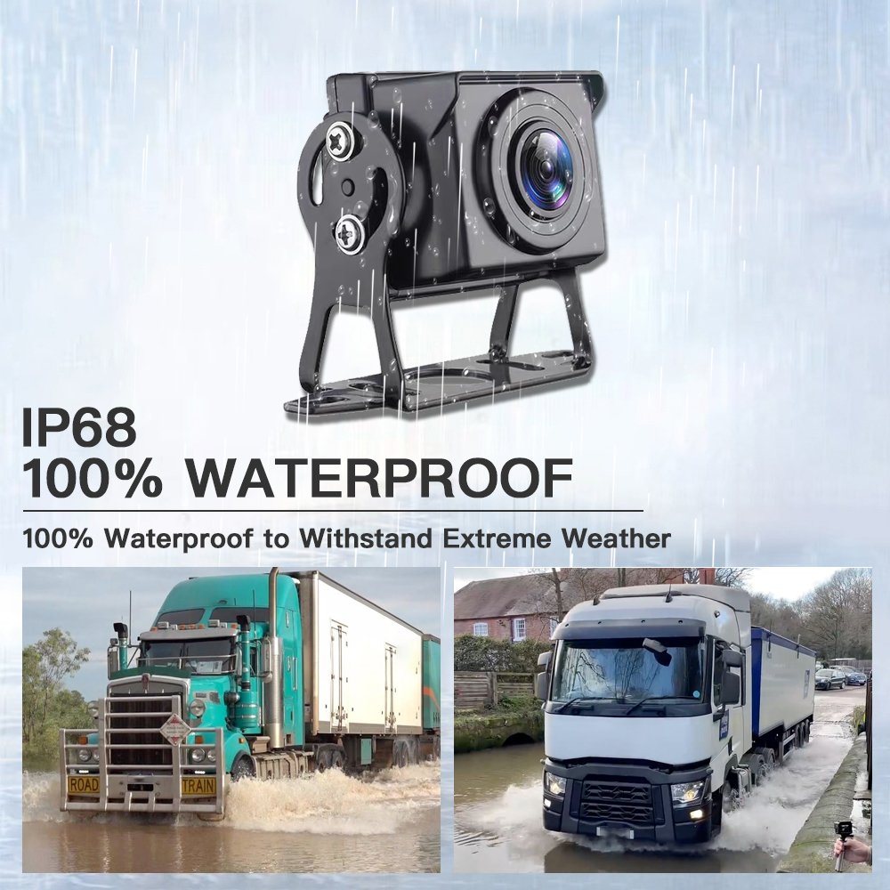 E-TOO Universal 12-24V AHD 1080P Truck Bus Reverse Backup Rear View Camera