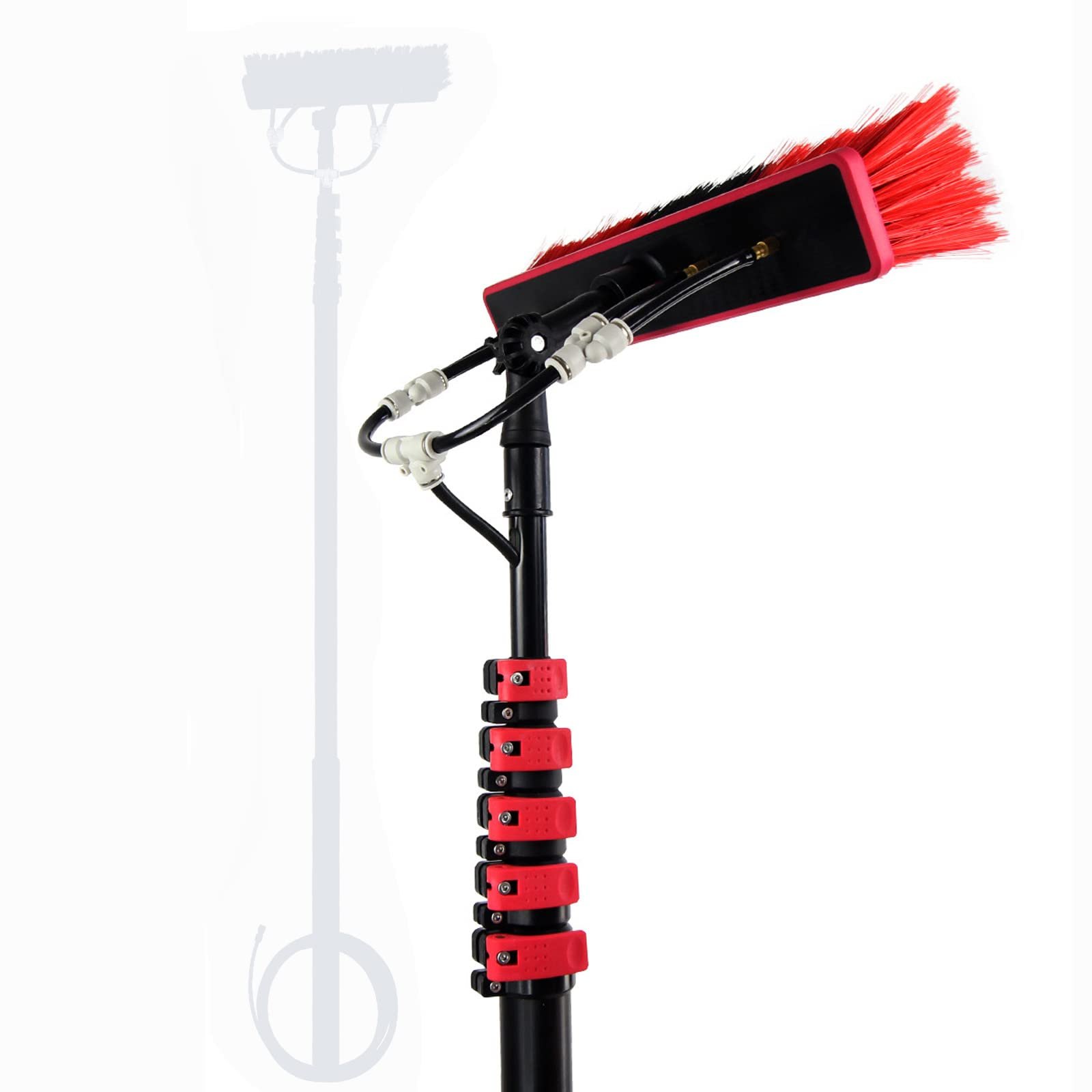 Pole Window Cleaning System Fiberglass Telescopic Pool Mast For Surveillance