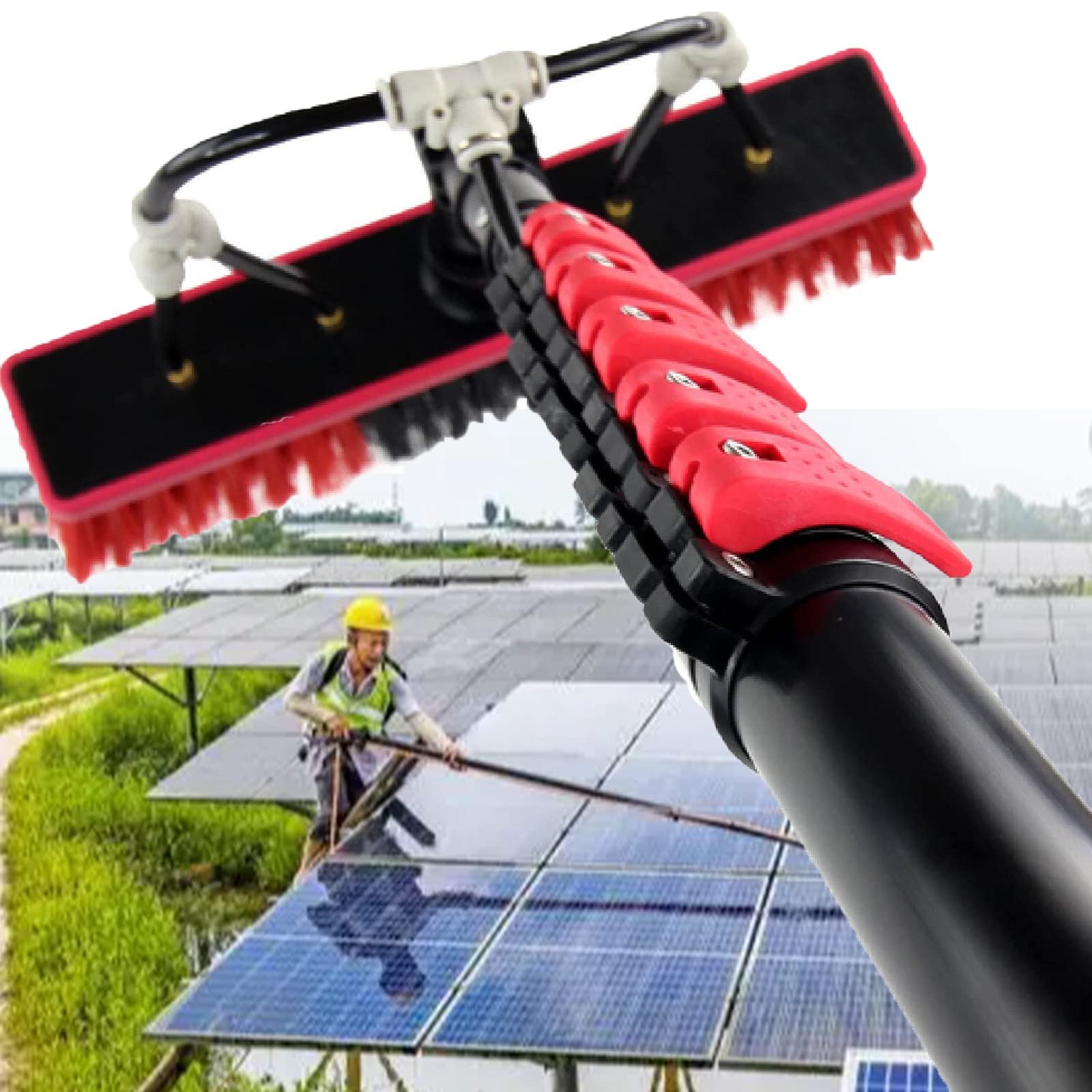 Pole Window Cleaning System Fiberglass Telescopic Pool Mast For Surveillance