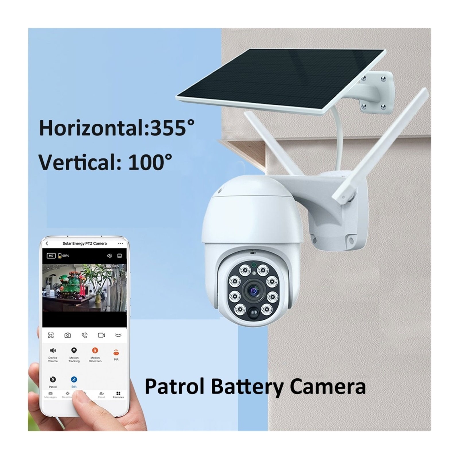 Senhuo 3 megapixel patrol body Filter Solar 10000mAh battery Wireless PTZ WiFi PIR CCTV automatic tracking camera