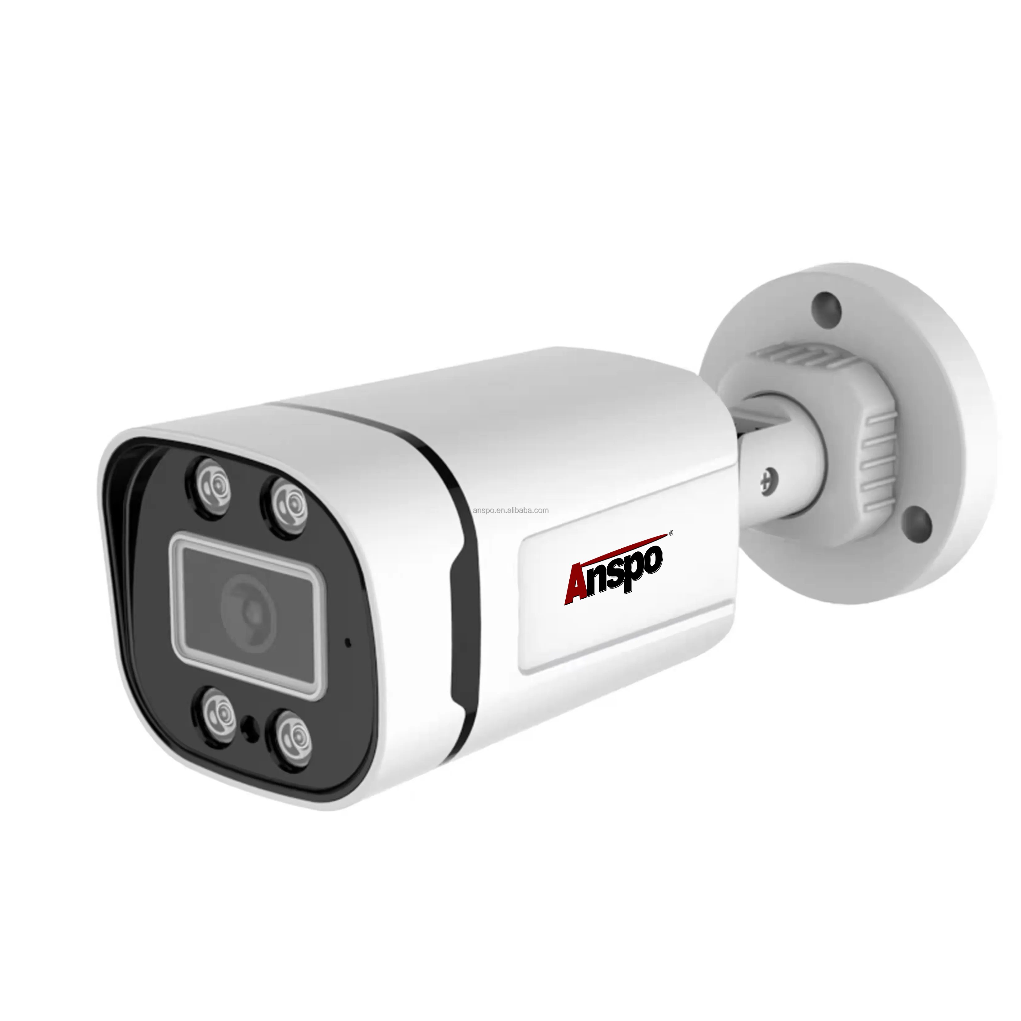 Anspo Full color IR poe system IP bullet cctv 4 channel 4mp security surveillance nvr poe kits camera