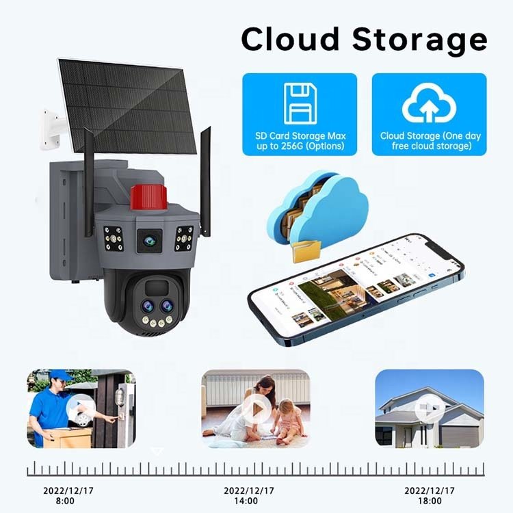 Okam's new high-definition dual lens dual screen 4MP 4G 10x zoom triple screen 360 ° home monitor