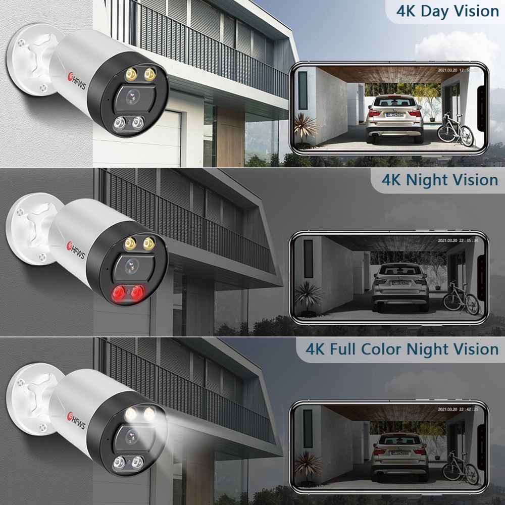 8CH NVR CCTV system 1080p 8MP 8-channel bullet head video surveillance IP camera CCTV system