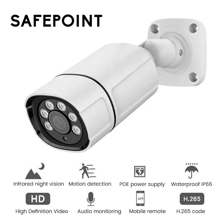 SAFEPOINT 4K 8channel 8mp Security Camera System Outdoor Home Poe Nvr Kit Cctv Ip Cameras Surveillance Security Camera System
