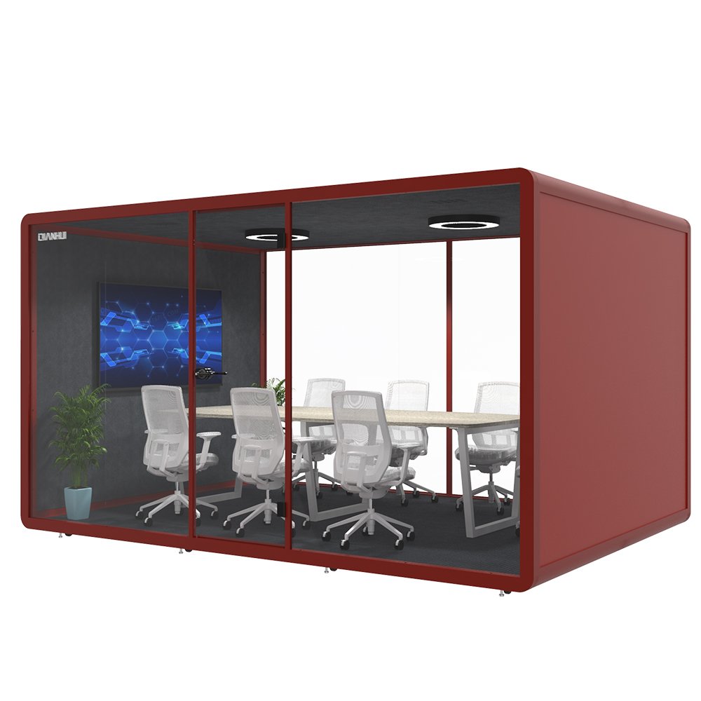 customized pod read telephone booth office soundproof booth vocal pod meeting pod soundproof booth sofa with table