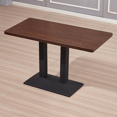 Modern style leisure kitchen iron leg plywood marble wood veneer restaurant coffee shop cafe hotel bar wood dining table