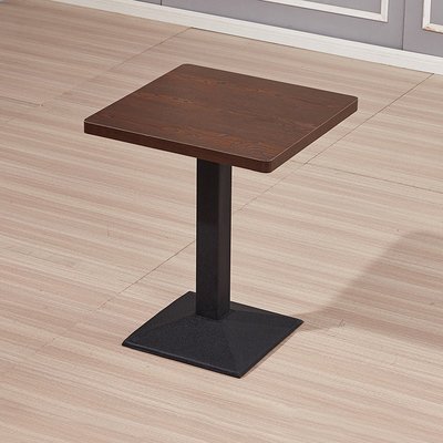 Modern style leisure kitchen iron leg plywood marble wood veneer restaurant coffee shop cafe hotel bar wood dining table