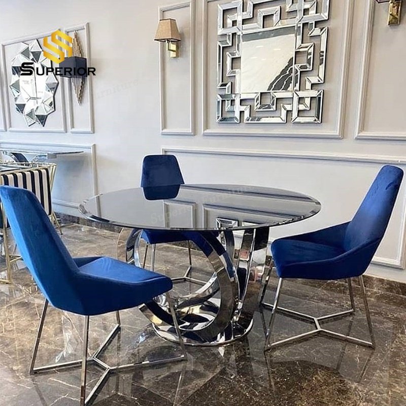 Modern table a manger complet dining room sets 6 chairs table furniture luxury dining table set for 8