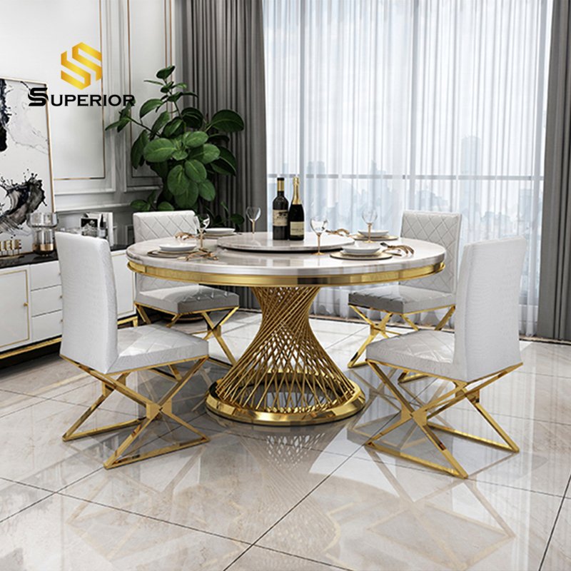 Modern table a manger complet dining room sets 6 chairs table furniture luxury dining table set for 8