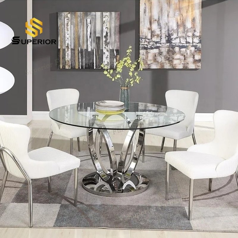Modern table a manger complet dining room sets 6 chairs table furniture luxury dining table set for 8