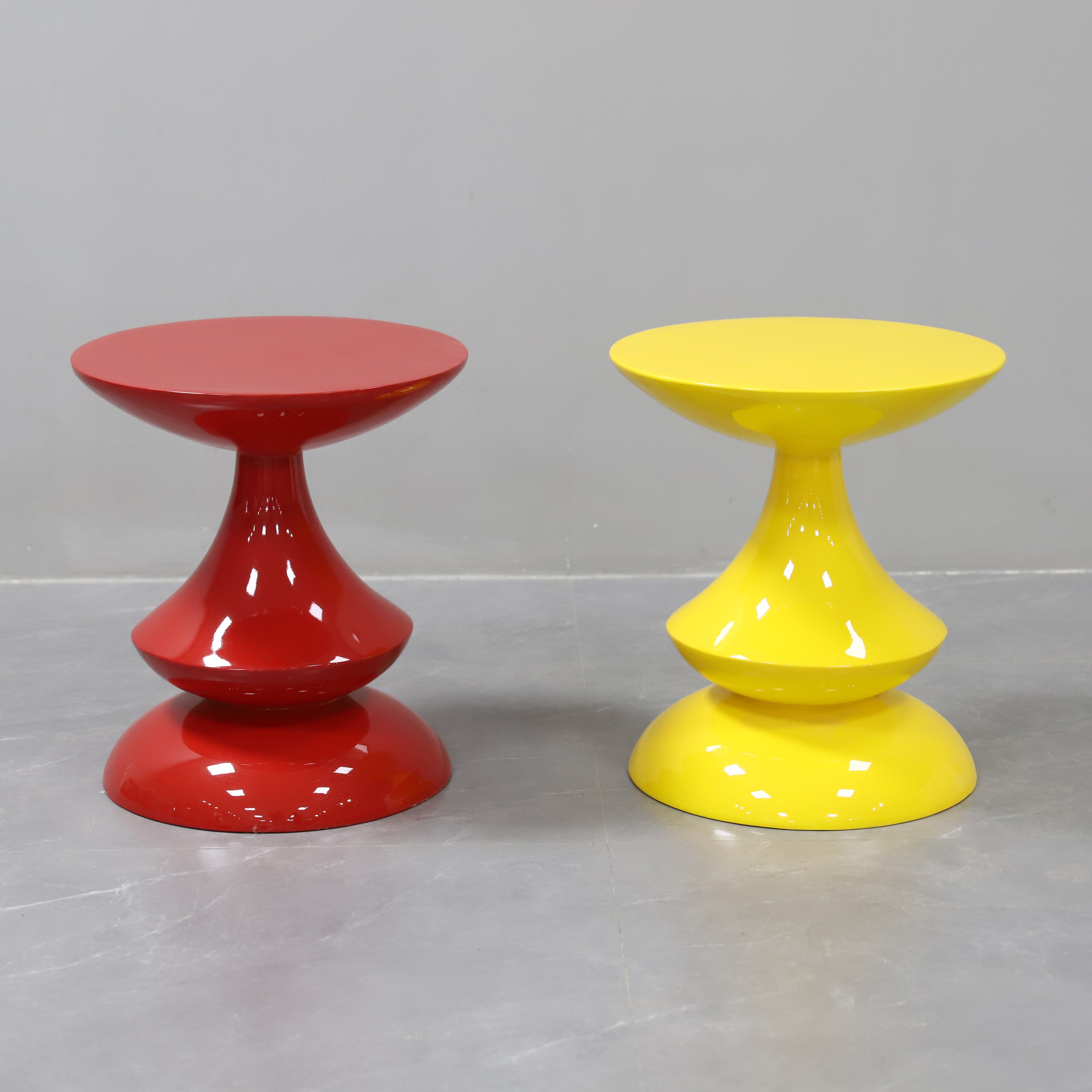 Red Fiberglass Table Round Coffee tables Colorful Cup Tea Side Coffee Tables
