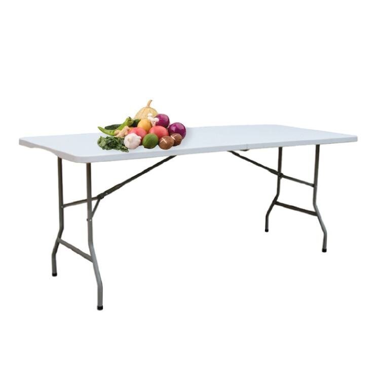 Wholesale cheap price folding table rectangular picnic party banquet plastic folding table