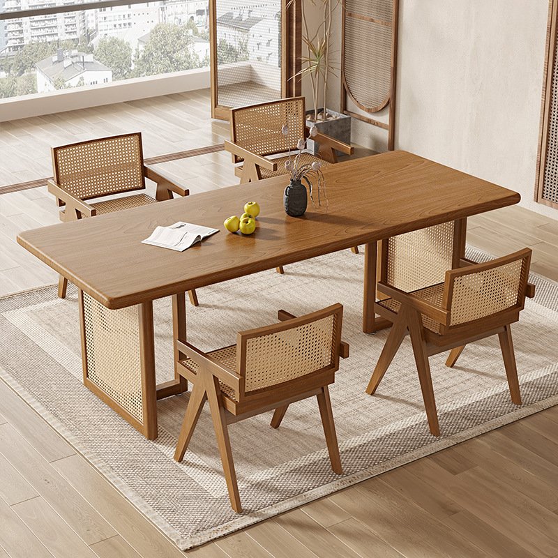 Wholesale Popular America Luxury Rectangular Rattan Dinning Room Furniture Dining Table