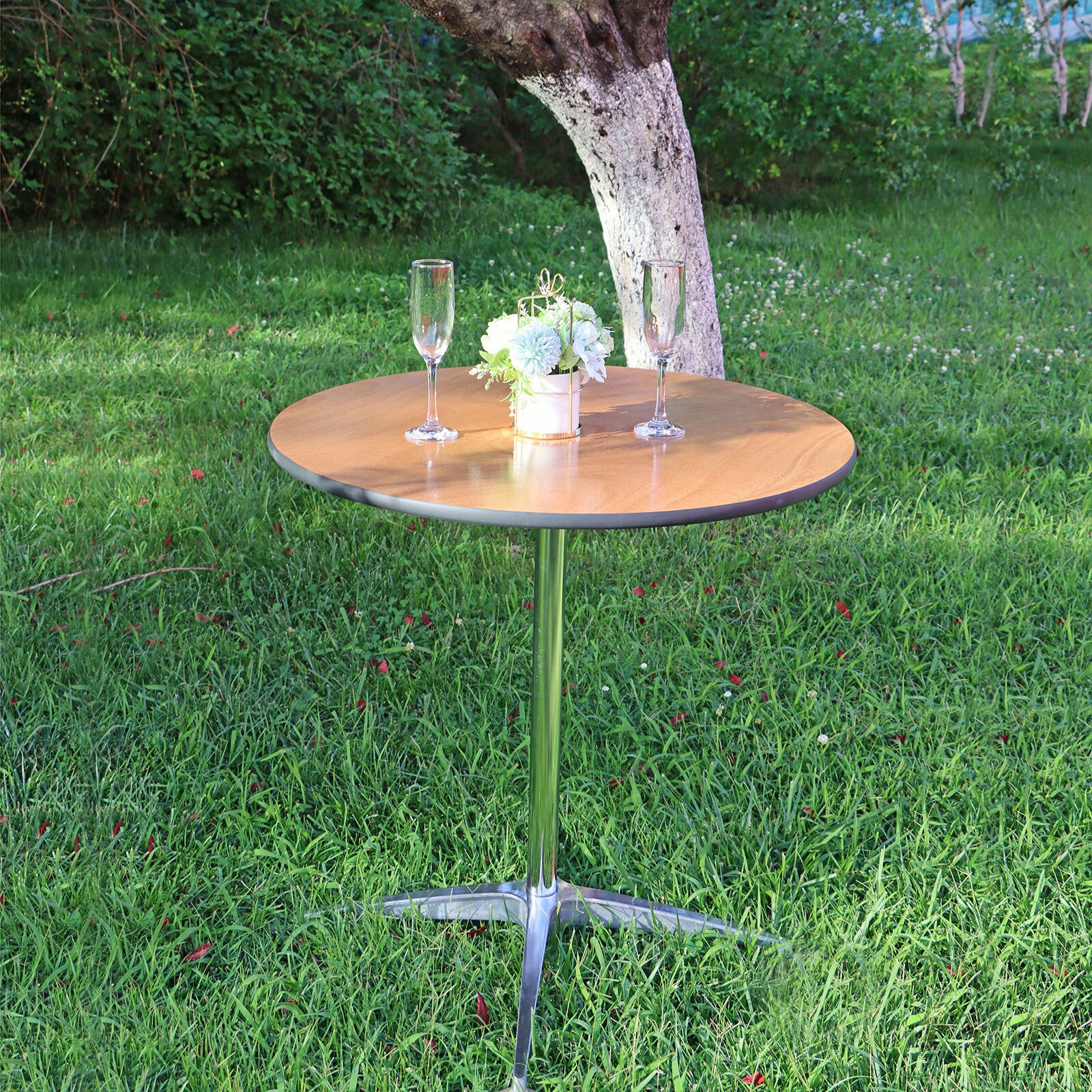Hot Sale Plywood Cocktail Table for Hotels and Weddings Dining & Events Bar Table for Banquets Parties Outdoor & Indoor Use
