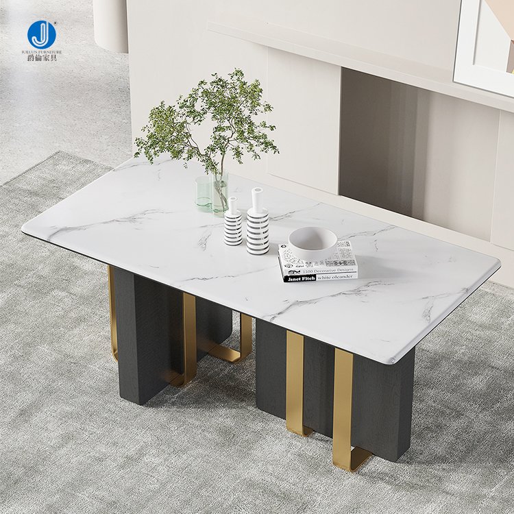 Foshan Factory Custom Designs Luxury Modern Marble White Dining Table
