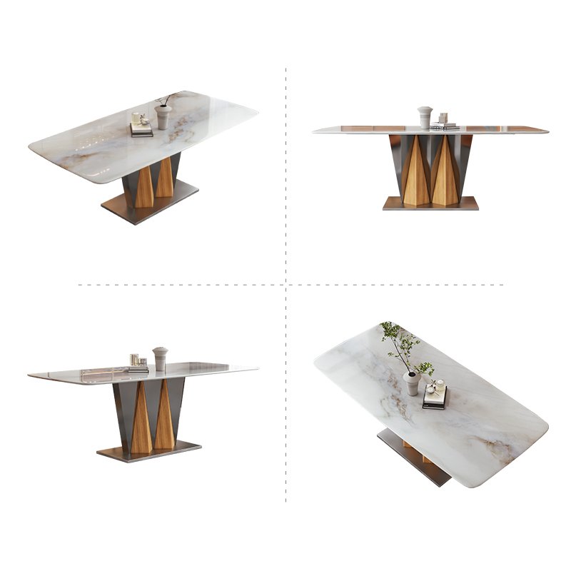 Foshan Factory Price Marble Top Dining Table 6 8 Seats Luxury Full Size Dining Tables And Chair Modern In Foshan Factory
