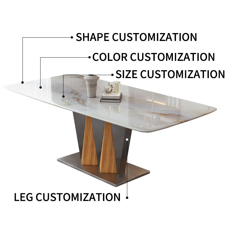 Foshan Factory Price Marble Top Dining Table 6 8 Seats Luxury Full Size Dining Tables And Chair Modern In Foshan Factory