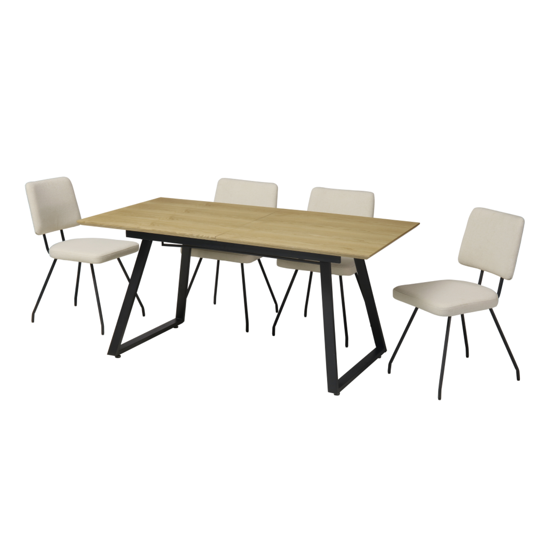 Modern high quality MDF with veneer extension table dining room furniture