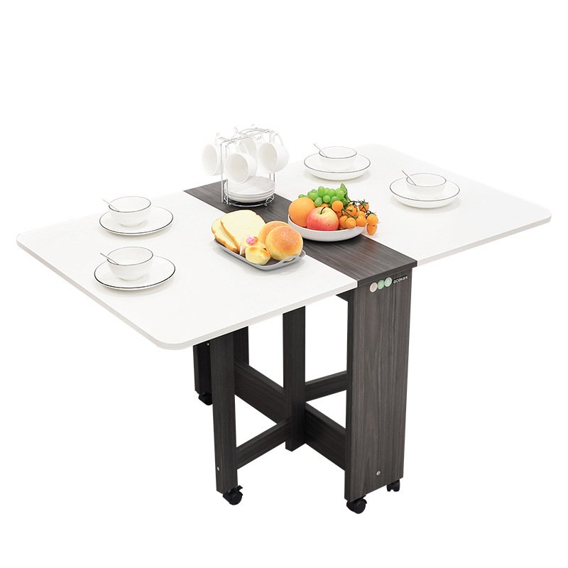 Hot sale modern wooden removable folding dining table set in 2021