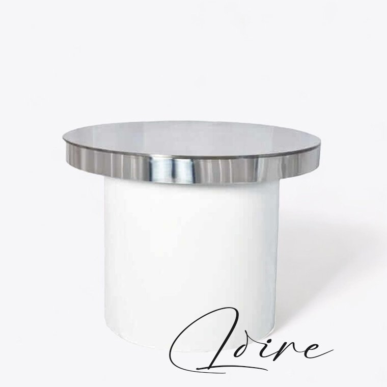 Hot selling modern wedding decorations round mirror glass top gold stainless steel tables for events wedding