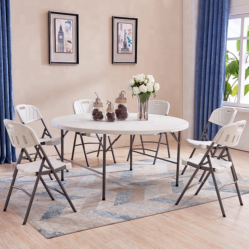 outdoor plastic folding picnic camping dining round table