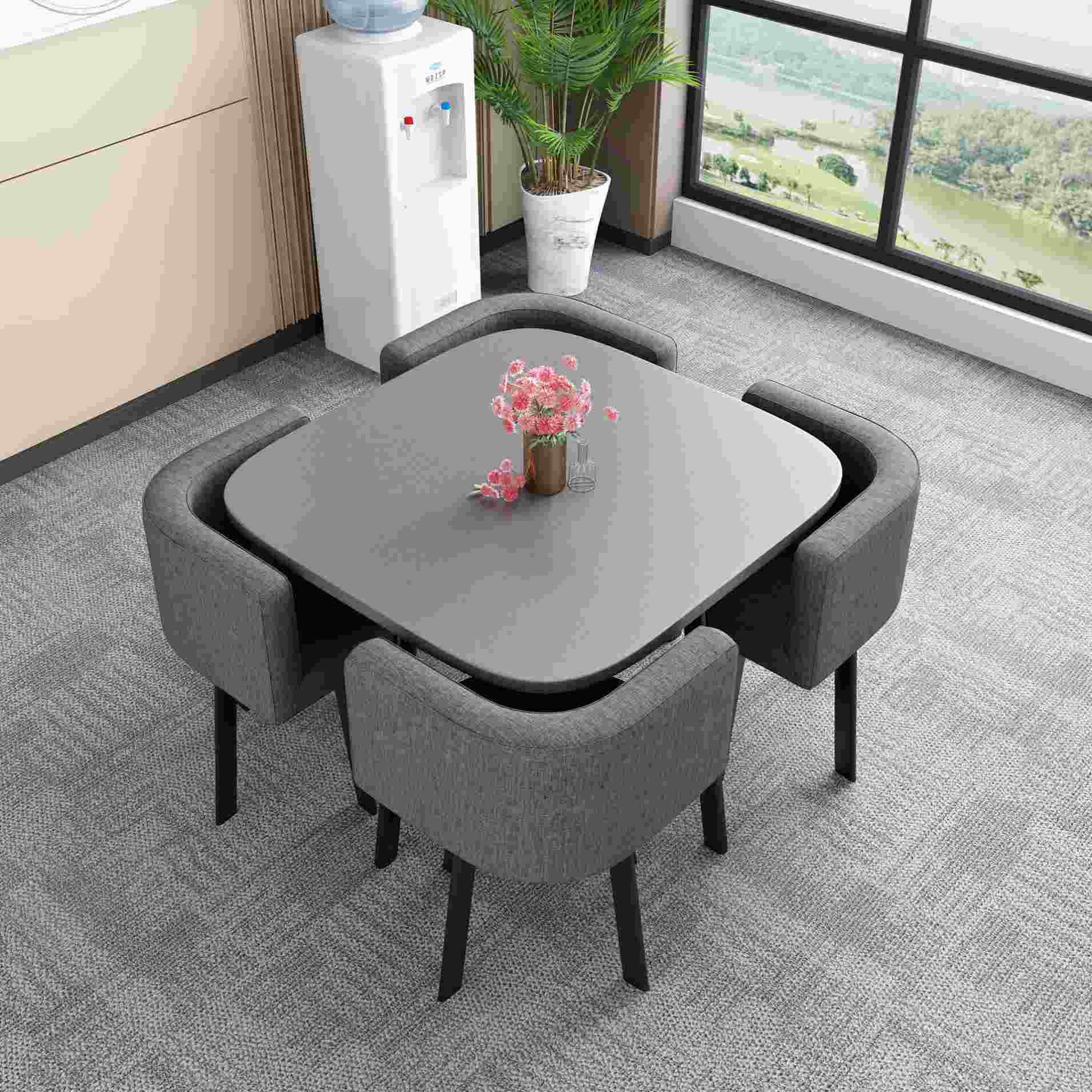 Round Dining Table Luxury Round 4 Chairs Coffee Modern Dining Table Nordic Fashion Mesas De Jantar Kitchen Furniture
