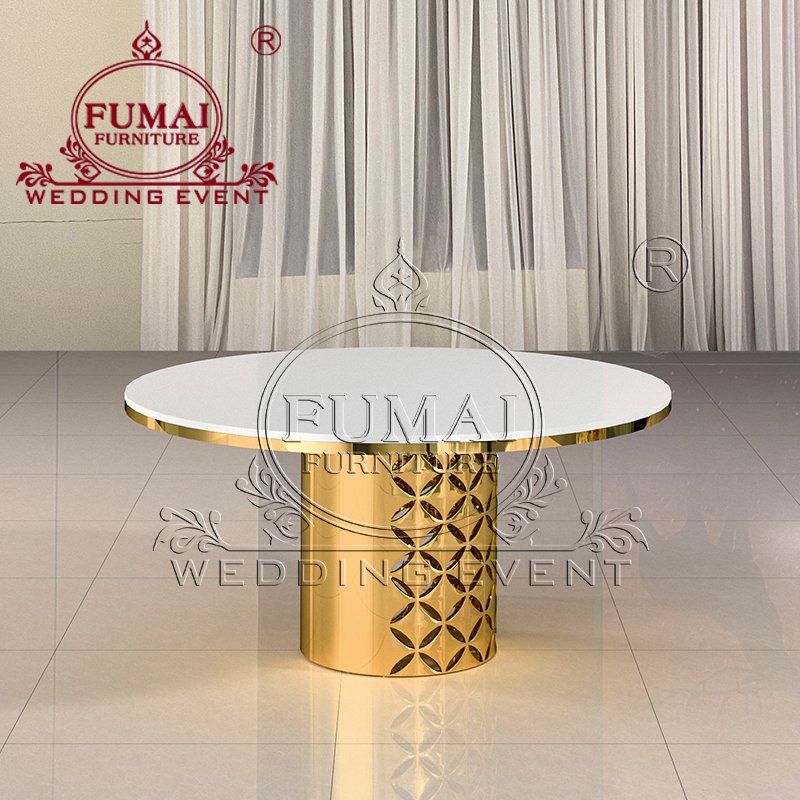 Stainless Steel Frame Base Cheap 6 Seat Rectangular Shape Fancy Tables For Wedding Event Banquet Hotel