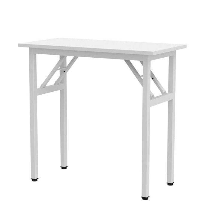 Modern Design White Folding Computer Desk Space Saving Multifunction Folding Table For Study Bedroom Dining Room Kitchen Office
