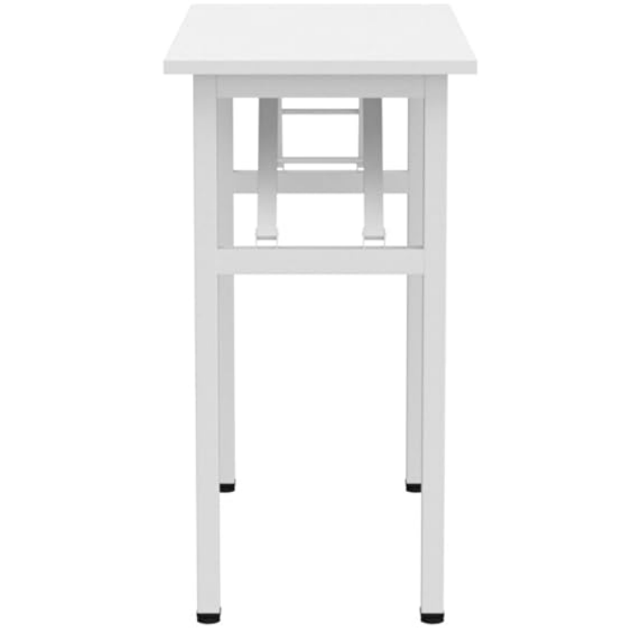 Modern Design White Folding Computer Desk Space Saving Multifunction Folding Table For Study Bedroom Dining Room Kitchen Office