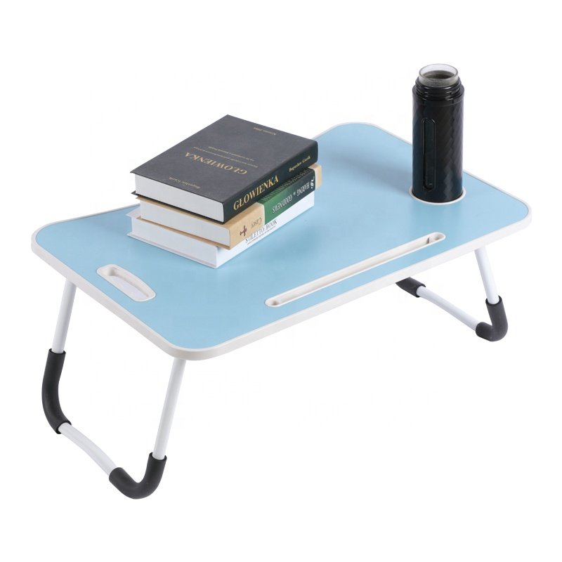 Portable Bed Table Foldable Dinner Table for Dormitory Lazy Folding Study Drawer Table
