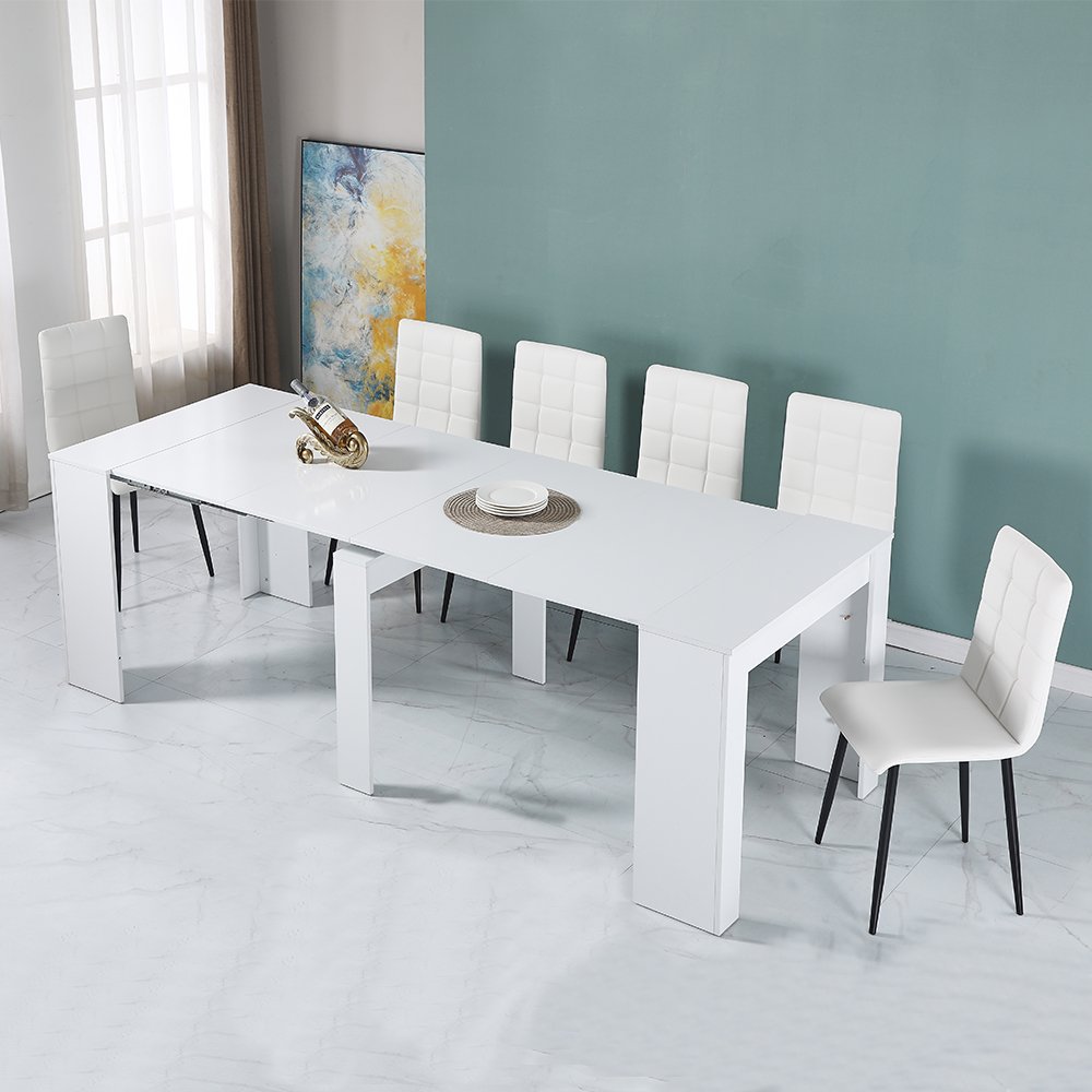 2024 Multifunctional retractable extensible computer table Commercial conference table household dining table
