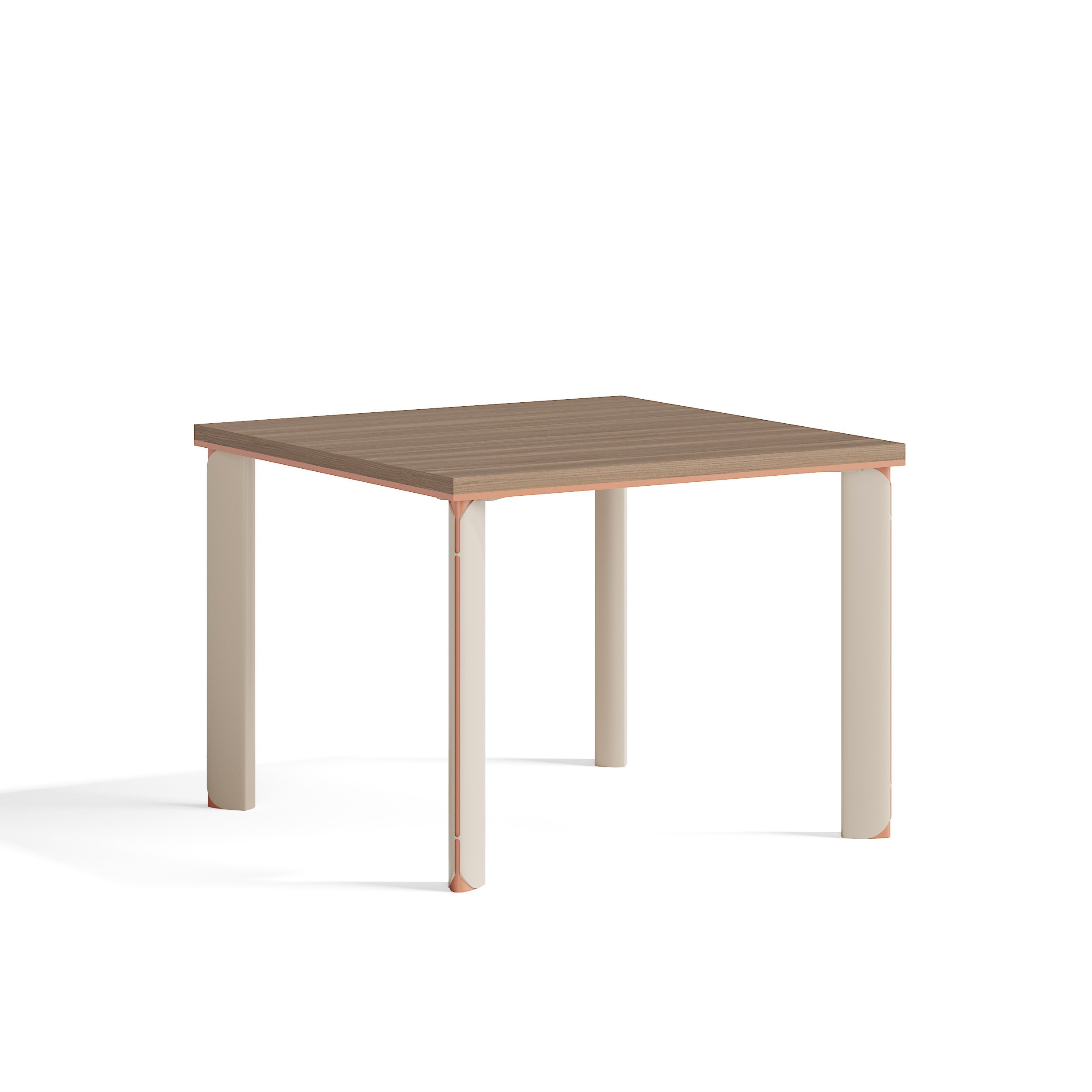 Small Tea Desk End Table Claro Walnut + Light Brown Square Tea Table Office Furniture Wooden Coffee Table