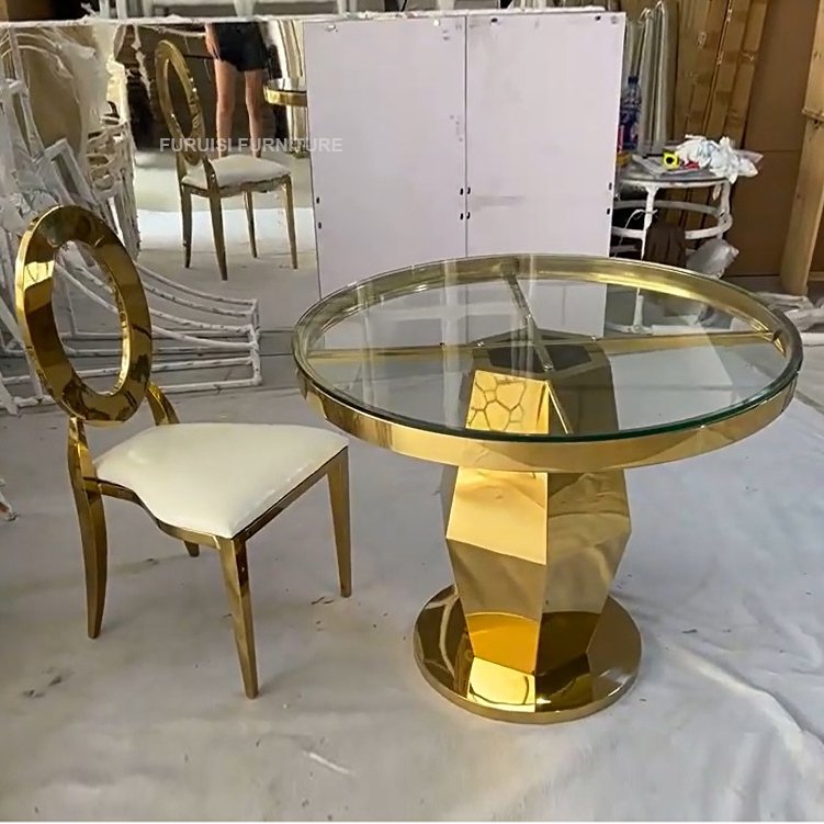 Factory Sale Stainless Steel Wedding Tables For Hotel Event And Party Gold Wedding Cake Table