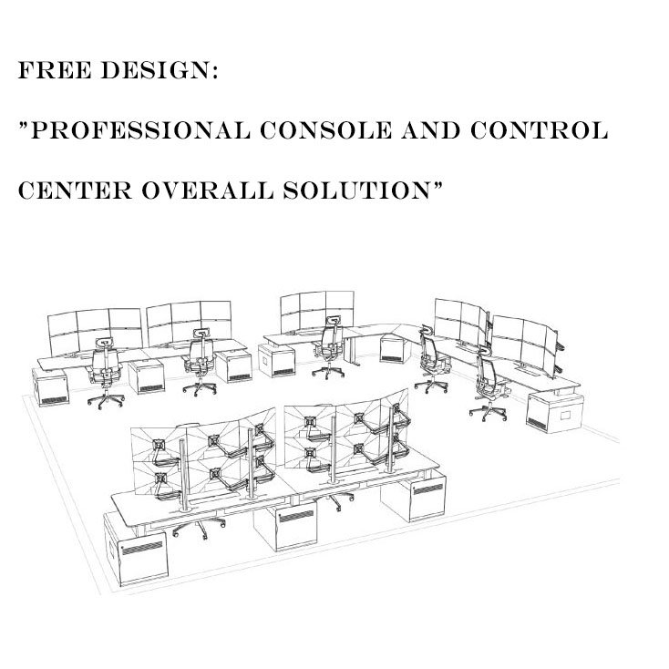 Kehua Fuwei Custom Consoles Security Control Room Furniture Power Stations Ergonomic Table Integrated Monitoring System Consoles