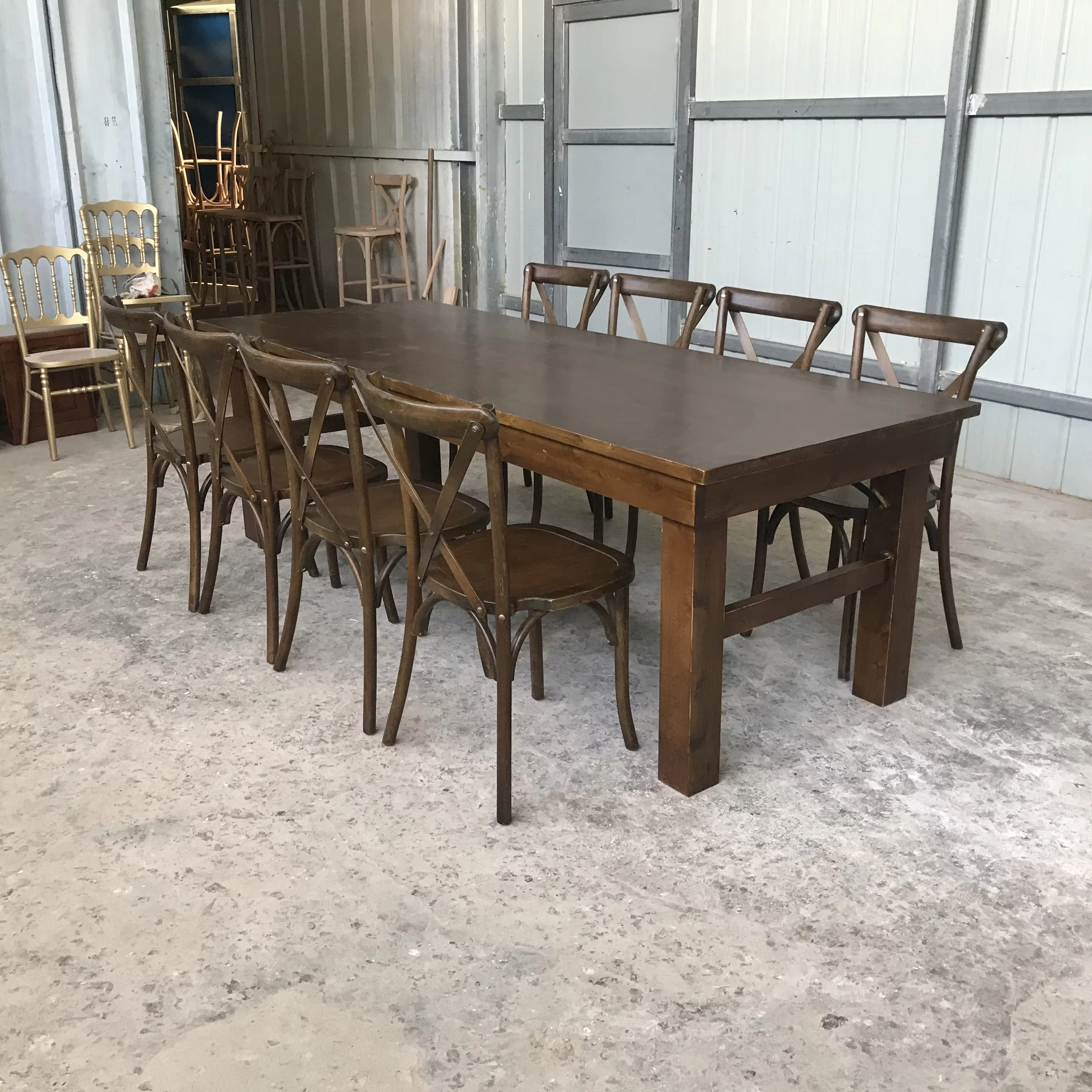 Manufacturer direct wholesale folding unique restaurant solid wood tables and chairs for restaurant and bars